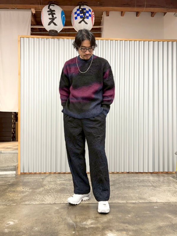 【 BLUE BLUE JAPAN 】シャギーグラデーション プルオーバーニット / Dark Navy