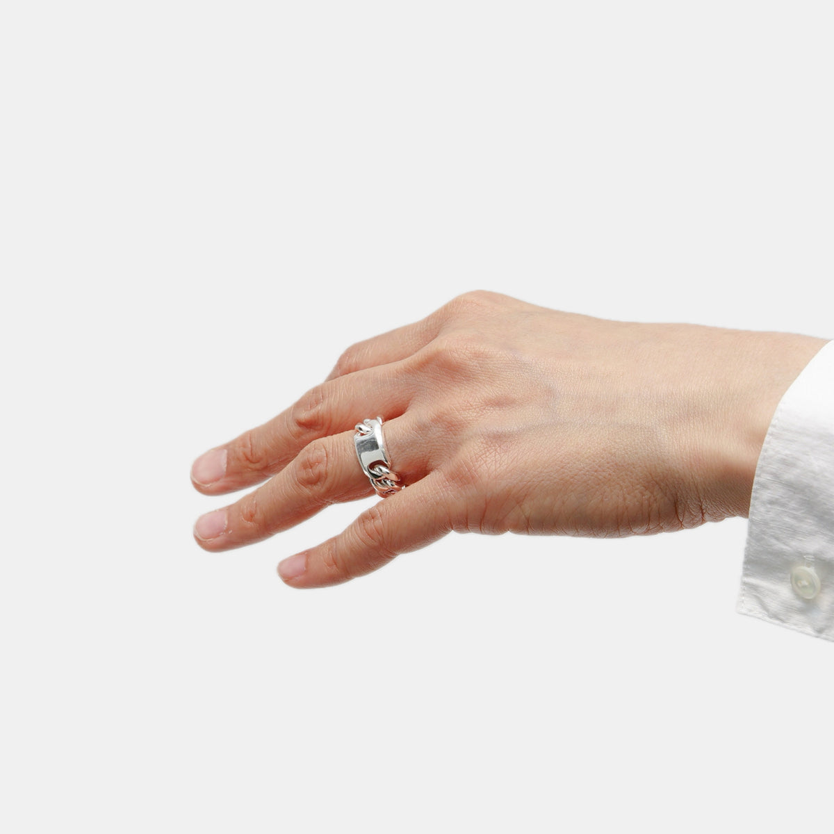 END CUSTOM JEWELLERS IDリング シルバー925 END CUSTOM JEWELLERS】CURVE LOOSEN CUT ID RING -S- / Silver
