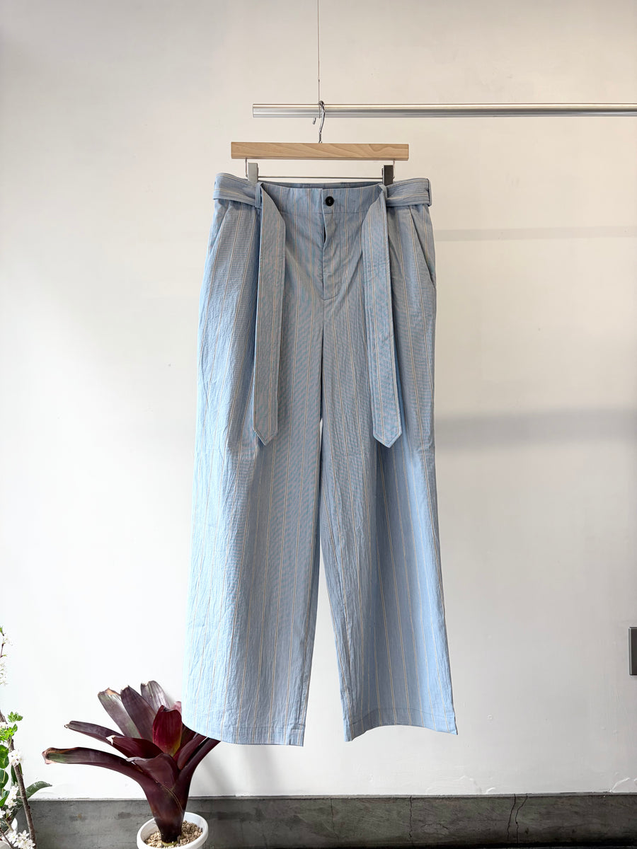 【新品】1TUCK WIDE TROUSER / FRANK LEDER frank leder / フランクリーダー】WASHED ORGANIC COTTON BELTED 1TUCK