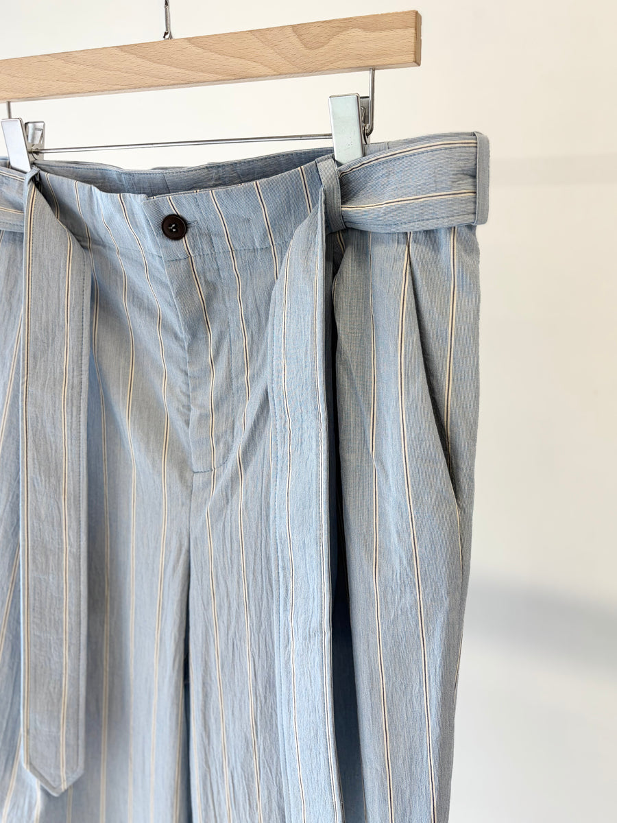 【新品】1TUCK WIDE TROUSER / FRANK LEDER frank leder / フランクリーダー】WASHED ORGANIC COTTON BELTED 1TUCK