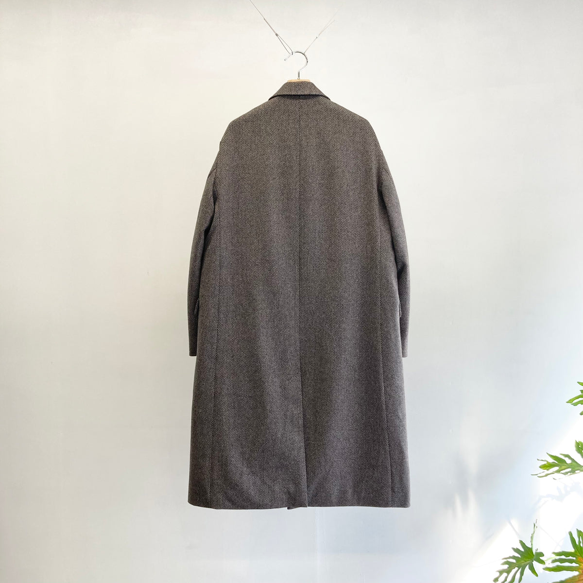 frank leder / フランクリーダー】GREY PATTERNED WOOL COAT / Light