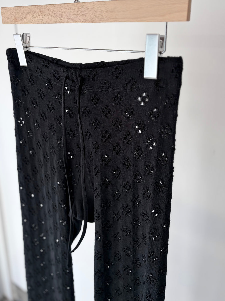 RhodolirioN 】PENCIL PANT - CUT WORK - / Black – TOKIS