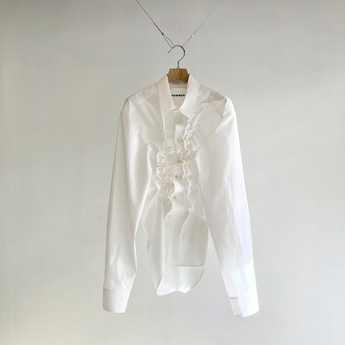 HOMMENA 】TOO BIG FRILLED SHIRT / Off White – TOKIS