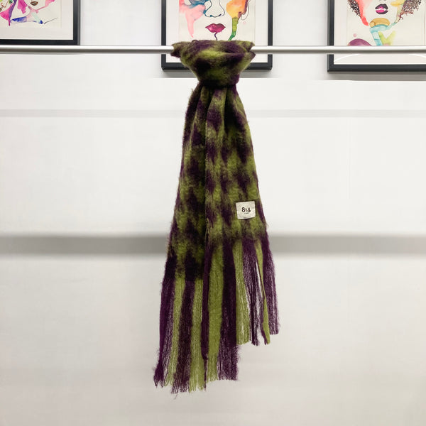 【 814 EZCARAY 】PATA DE GALLO / Purple × Green