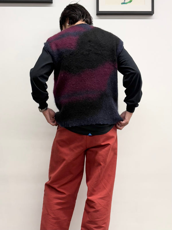 【 BLUE BLUE JAPAN 】シャギーグラデーション ニットベスト / Dark Navy