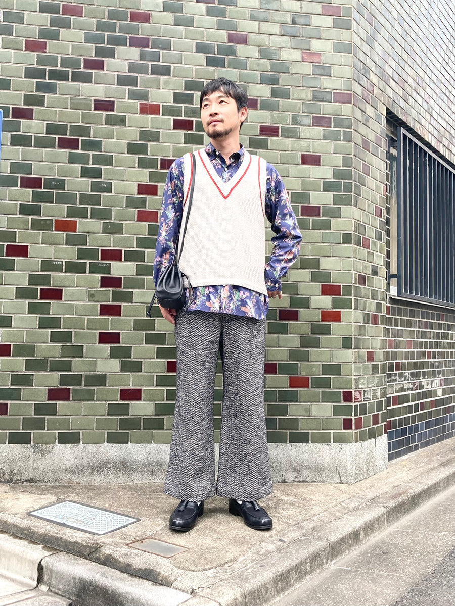 【frank leder / フランクリーダー】CREAM WAFFLED WOOL VEST