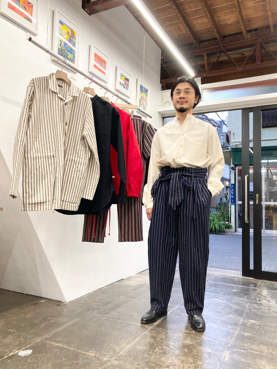 FRANK LEDER フランクリーダー リネンクラシックトラウザーズパンツ FRANK LEDER / WASHED OLD LINEN 2TUCK DRAWSTRING TROUSER