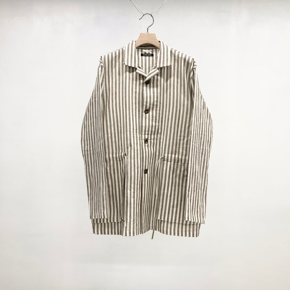 【frank leder / フランクリーダー】FARMERS STRIPED COTTON×LINEN DRAWSTRING SHIRT –  TOKIS