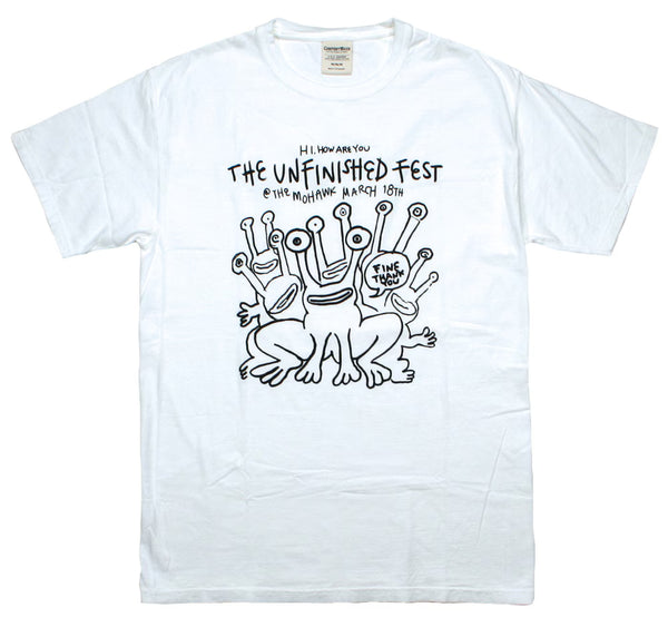 【 GRAPHIC WEAR & GOODS 】DANIEL JOHNSTON S/S PRINT TEE " THE UNFINISHED FEST " / White