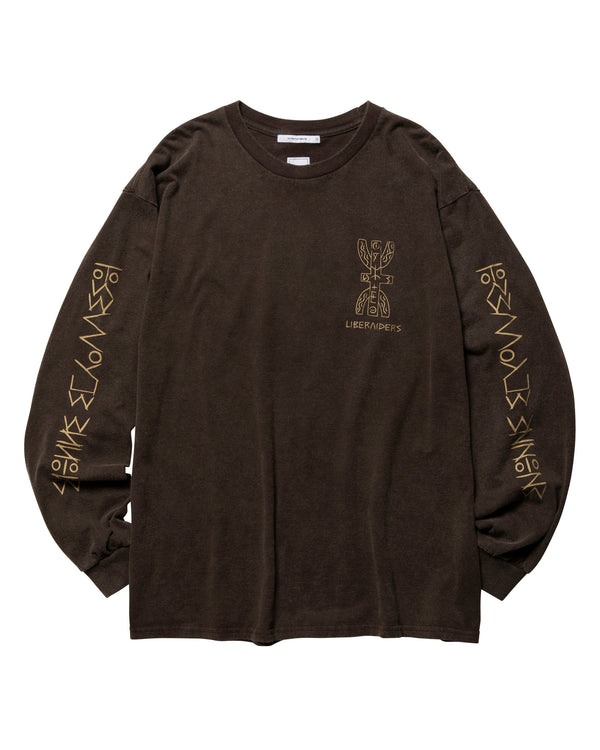 【Liberaiders】TIFINAGH LOGO L/S TEE / Brown