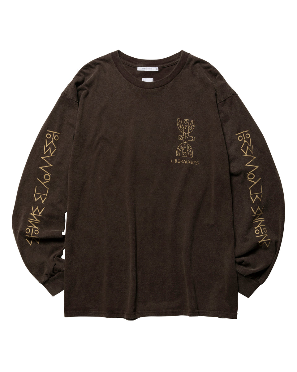 トップス Liberaiders TIFINAGH LOGO L/S TEE Liberaiders】TIFINAGH LOGO L/S TEE / Brown – TOKIS
