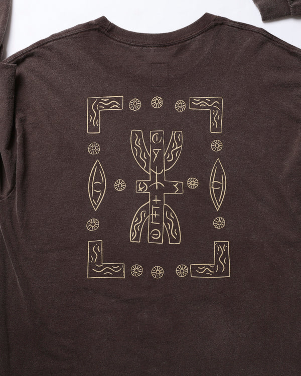 【Liberaiders】TIFINAGH LOGO L/S TEE / Brown