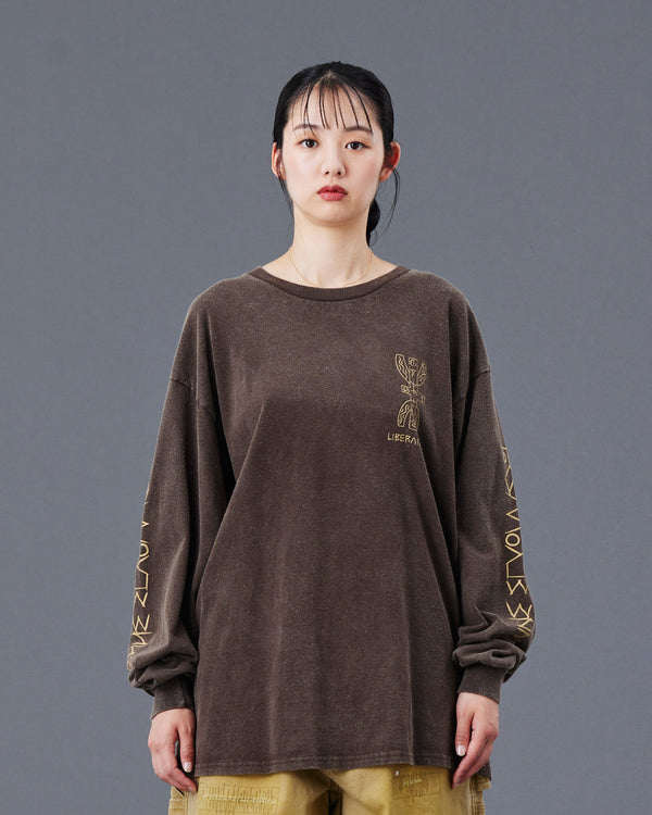【Liberaiders】TIFINAGH LOGO L/S TEE / Brown