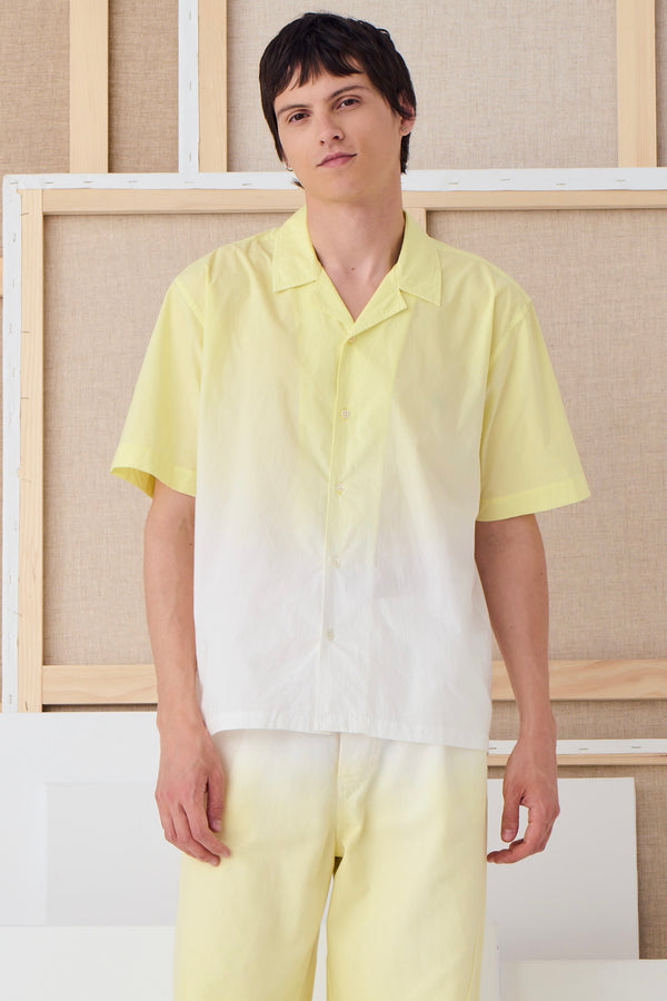 【 mii 】DIP DYED SHIRT - SUBHA - / Yellow