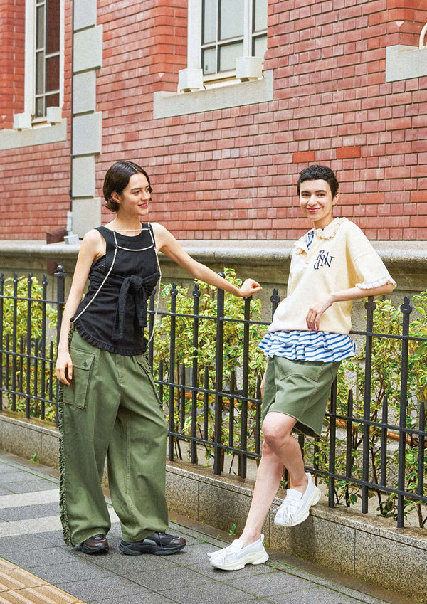 【 RhodolirioN 】KNOT TANK TOP - SHEER - / H. Grey