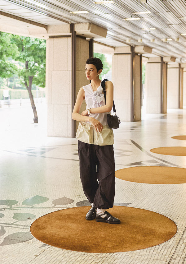【 RhodolirioN 】ONE KNOT SLEEVELESS TOP / White