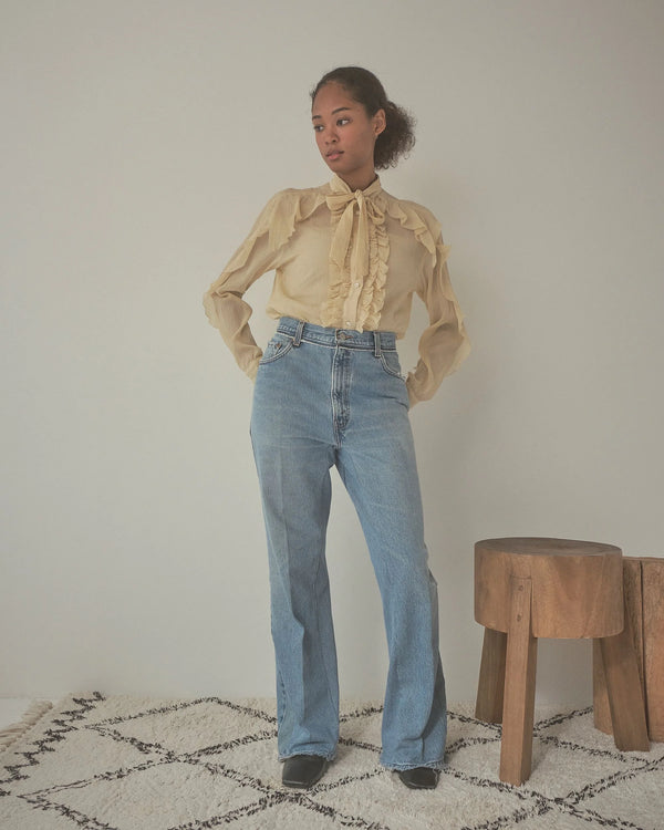 【 RIVER 】LEVIS REMAKE DENIM - LOOSE FIT FLARE - / Blue