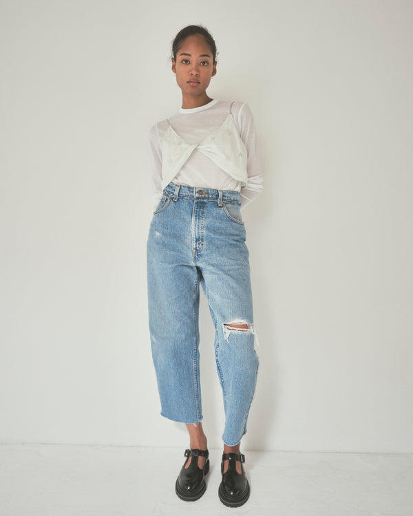 【 RIVER 】EMBROIDERED LAYERED TOP / Mint