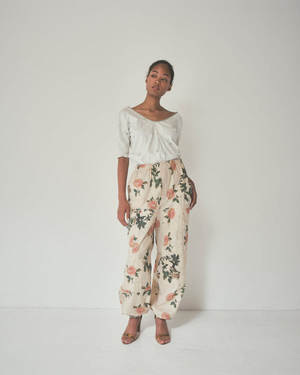 【 RIVER 】EMBROIDERED LAYERED TOP / Mint