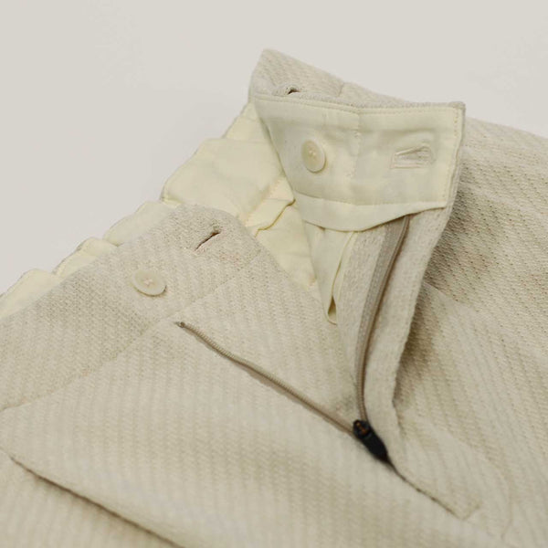 【CURLY】MOLLE YARN TWILL KNIT WIDE PANTS / Ivory