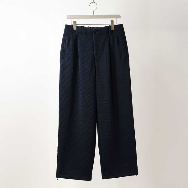 【CURLY】MOLLE YARN TWILL KNIT WIDE PANTS / Navy