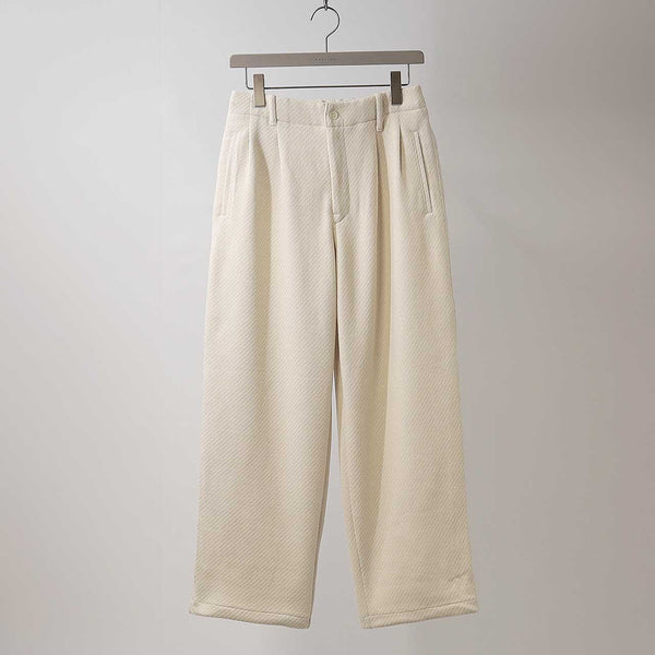 【CURLY】MOLLE YARN TWILL KNIT WIDE PANTS / Ivory