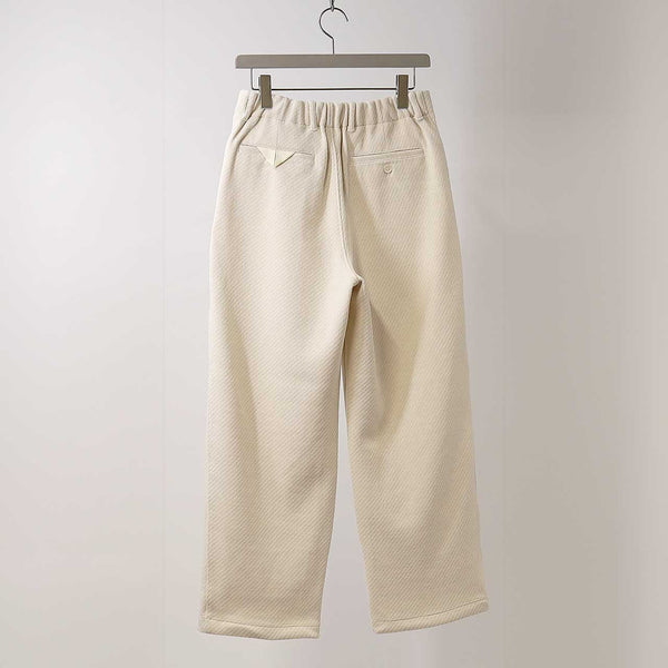 【CURLY】MOLLE YARN TWILL KNIT WIDE PANTS / Ivory