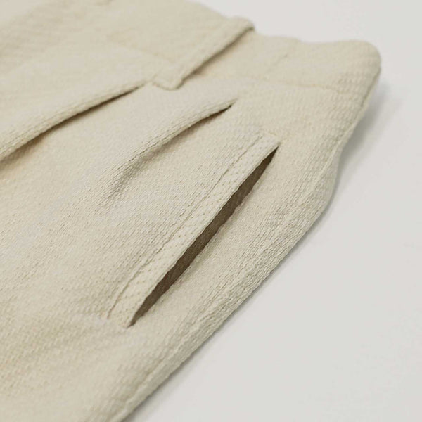 【CURLY】MOLLE YARN TWILL KNIT WIDE PANTS / Ivory