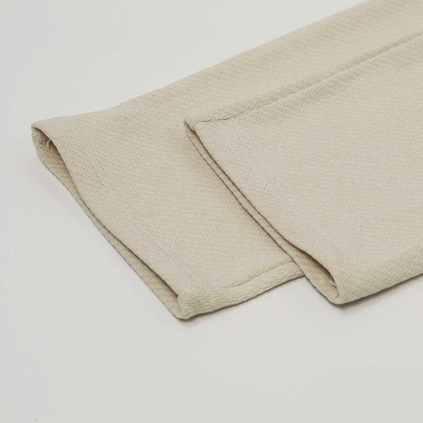 【CURLY】MOLLE YARN TWILL KNIT WIDE PANTS / Ivory