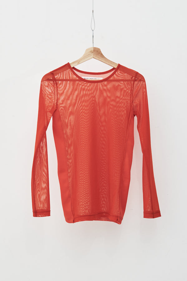 【 BIFURCATUM 】SHEER TULLE TOPS / Orange