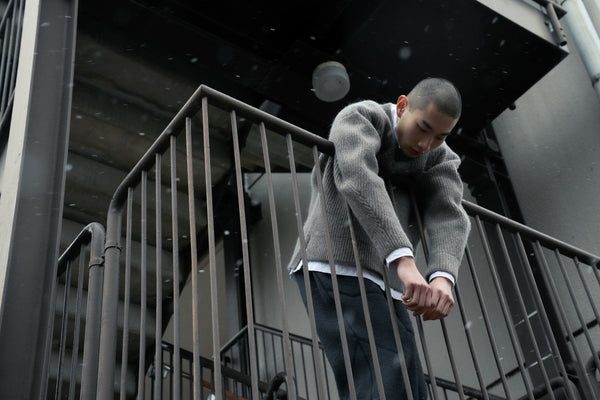 【 HORTENSE 】WOOL FLEECE PANTS / Gray
