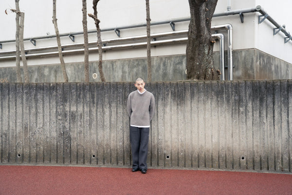 【 HORTENSE 】WOOL FLEECE PANTS / Gray