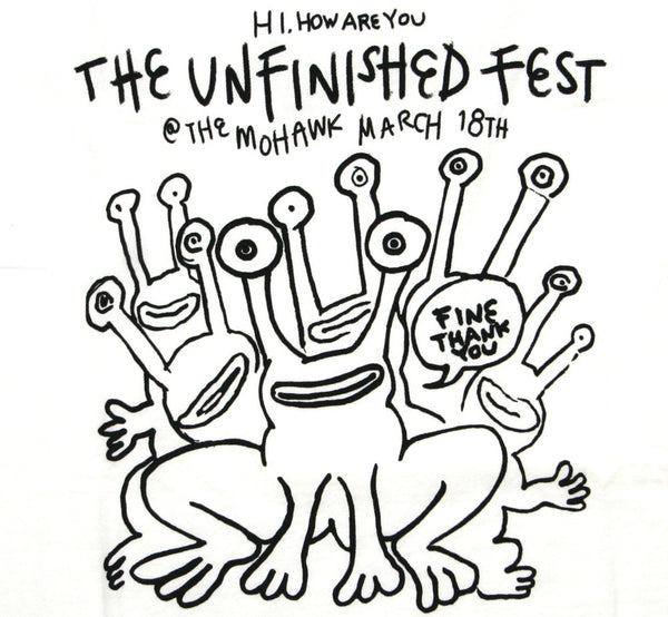 【 GRAPHIC WEAR & GOODS 】DANIEL JOHNSTON S/S PRINT TEE " THE UNFINISHED FEST " / White