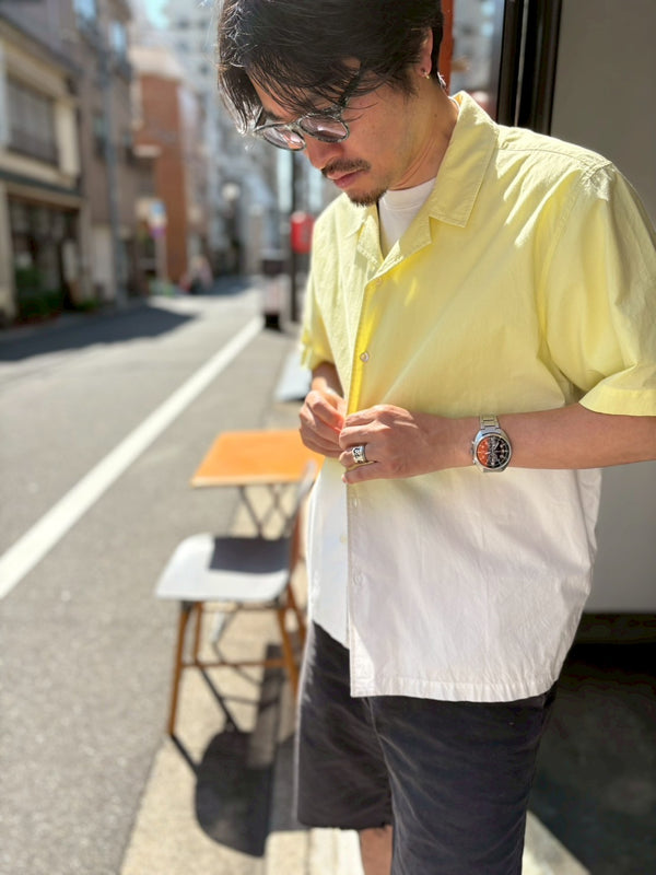 【 mii 】DIP DYED SHIRT - SUBHA - / Yellow