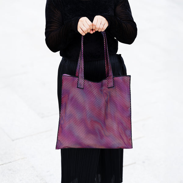 【 Super You Design 】Rainbow Structure Tote / Red