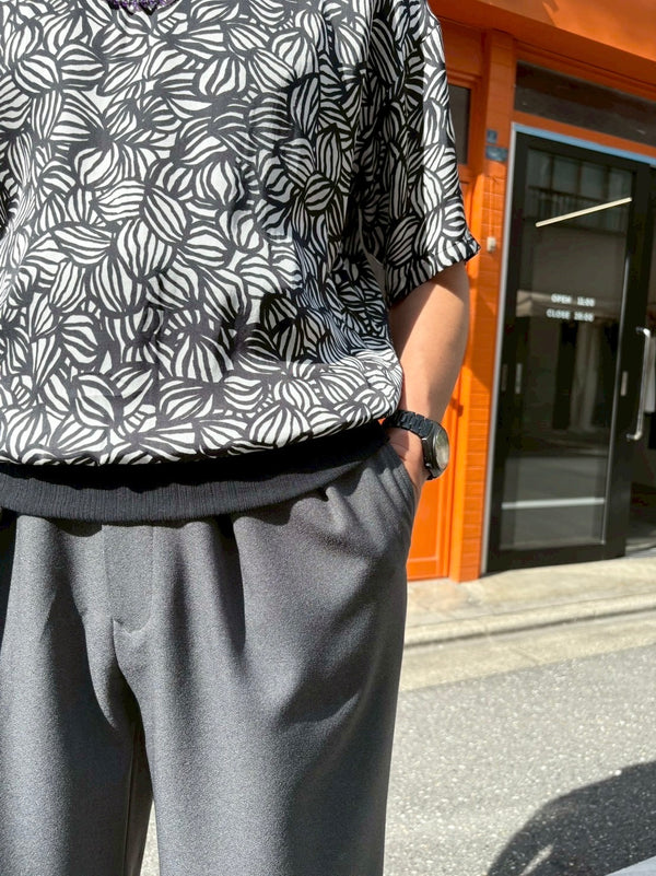 【m's braque】TUCKED BAGGY PANTS / Grey