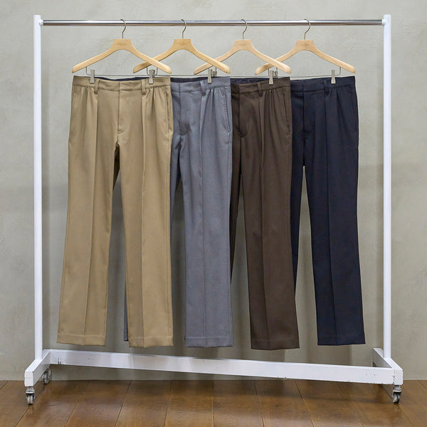 【 UNUSED 】TWILL STRETCH SLACKS / Brown
