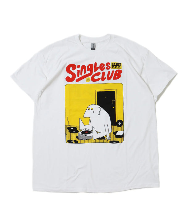 【 GRAPHIC WEAR & GOODS 】SUB POP S/S PRINT TEE " SINGLES CLUB Vol.8 " / White
