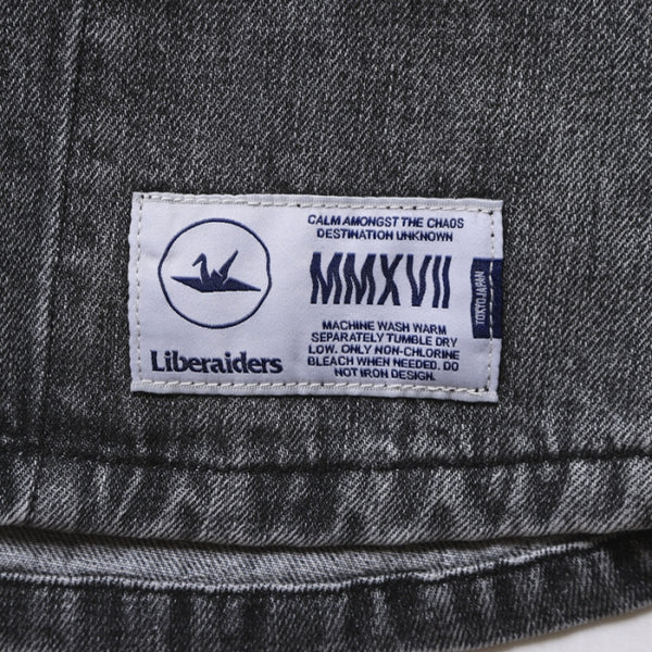 【Liberaiders】DENIM BASEBALL SHIRT / BLACK