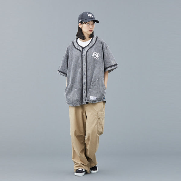 【Liberaiders】DENIM BASEBALL SHIRT / BLACK