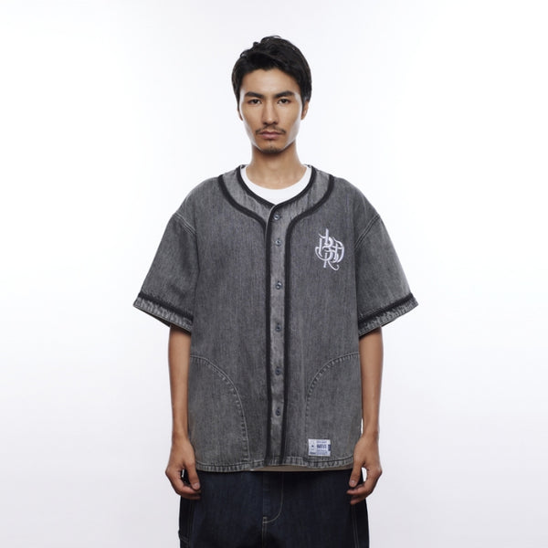 【Liberaiders】DENIM BASEBALL SHIRT / BLACK