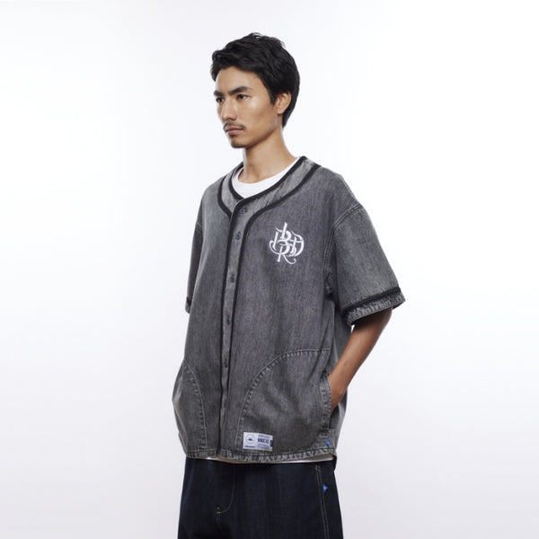 【Liberaiders】DENIM BASEBALL SHIRT / BLACK