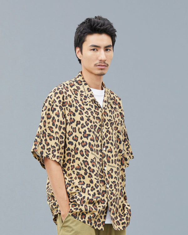 【Liberaiders】LEOPARD RAYON SHIRT / Beige