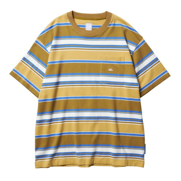 【Liberaiders】MULTI STRIPE POCKET TEE / BEIGE