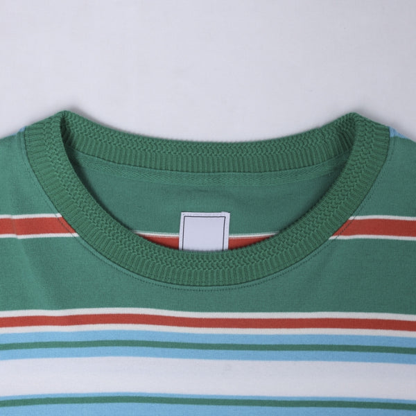 【Liberaiders】MULTI STRIPE POCKET TEE / GREEN