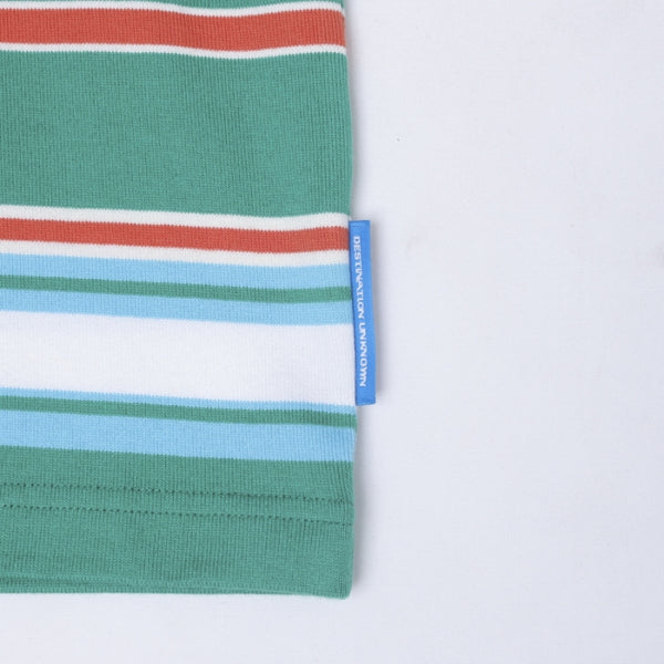 【Liberaiders】MULTI STRIPE POCKET TEE / GREEN