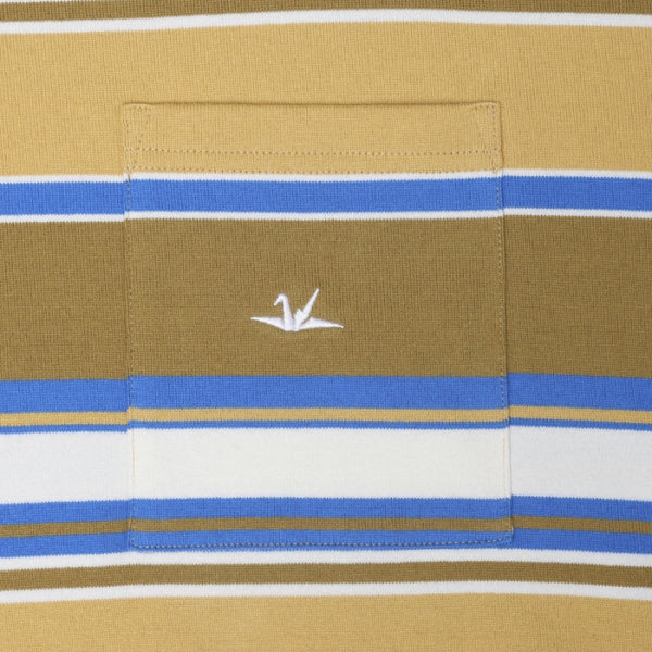 【Liberaiders】MULTI STRIPE POCKET TEE / BEIGE