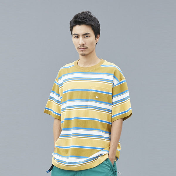 【Liberaiders】MULTI STRIPE POCKET TEE / BEIGE