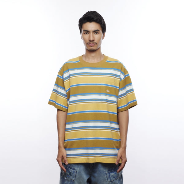 【Liberaiders】MULTI STRIPE POCKET TEE / BEIGE