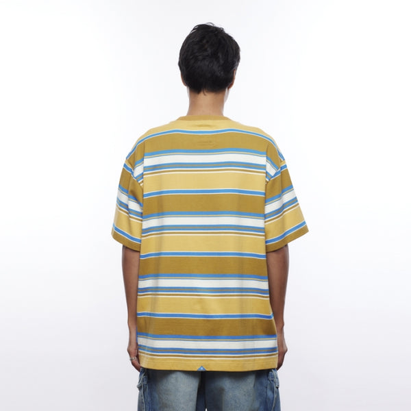 【Liberaiders】MULTI STRIPE POCKET TEE / BEIGE